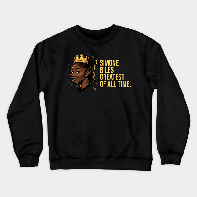 Simone Biles, The Greatest of All Time Crewneck Sweatshirt by UrbanLifeApparel