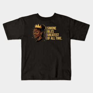 Simone Biles, The Greatest of All Time Kids T-Shirt