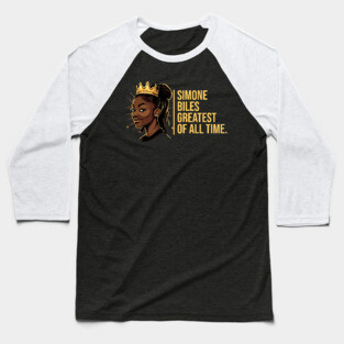 Simone Biles, The Greatest of All Time Baseball T-Shirt