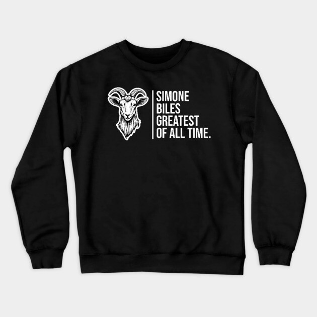 Simone Biles, The GOAT, The Greatest of All Time Crewneck Sweatshirt by UrbanLifeApparel