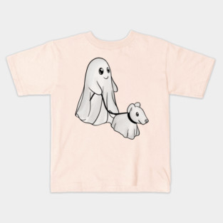 Ghost walking Dog Kids T-Shirt