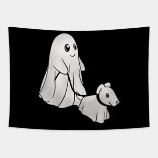 Ghost walking Dog Tapestry