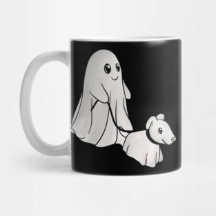 Ghost walking Dog Mug