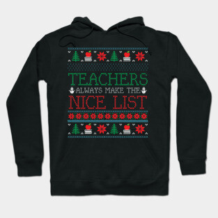 Funny Christmas Teacher Ugly Christmas Xmas Hoodie