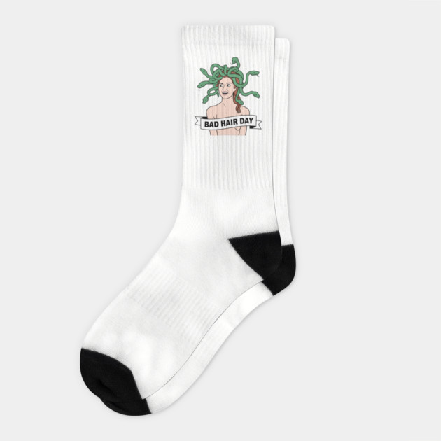Bad Hair Day Sarcastic Funny Quote Socks by Anticorporati