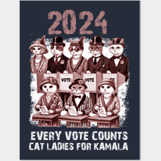 cat-ladies-for-kamala Posters and Art