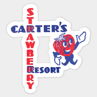 Retro Hotel Carter's Strawberry Resort California Sticker