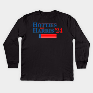 Hotties For Harris ’24 Kids Long Sleeve T-Shirt