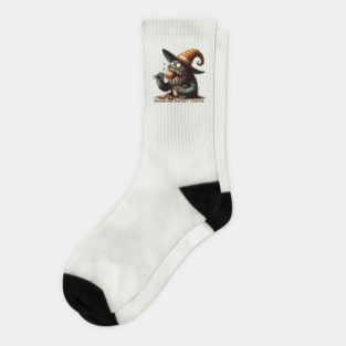 Vintage Halloween Candy Monster Socks
