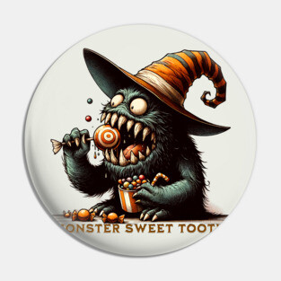 Vintage Halloween Candy Monster Pin