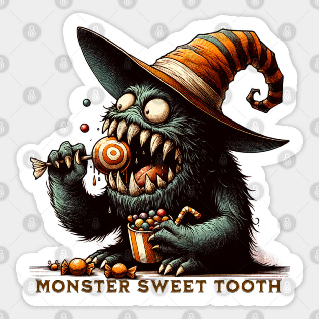 Vintage Halloween Candy Monster Sticker by HolidayBug