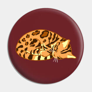 Sleeping Bengal Pin