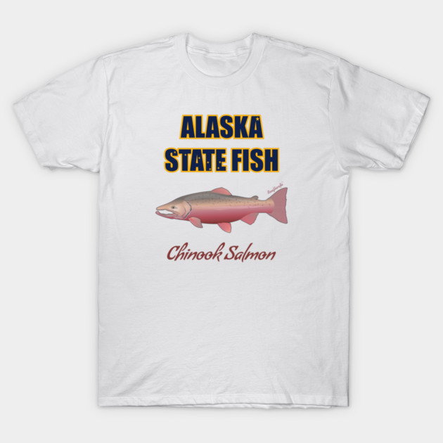 Alaska State Fish - Chinook Salmon T-Shirt by Reefhorse