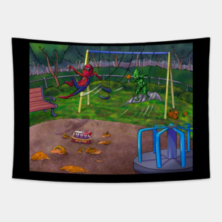 Spidey and Gobby Swing! Tapestry