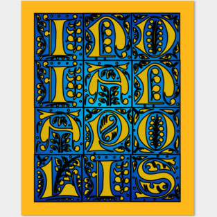 Indianapolis deco block Posters and Art