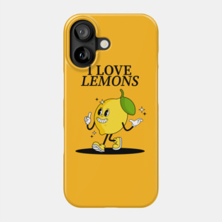 I Love Lemons Phone Case