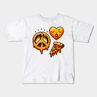 Peace, Pizza, Love Kids T-Shirt