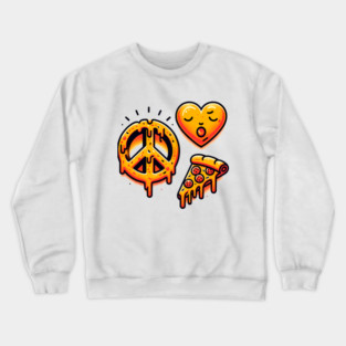 Peace, Pizza, Love Crewneck Sweatshirt