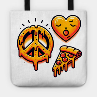 Peace, Pizza, Love Tote