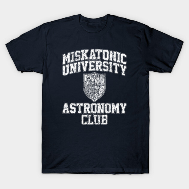 Miskatonic University Astronomy Club T-Shirt by huckblade