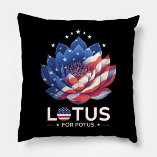 Kamala Harris - Lotus for Potus Pillow