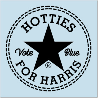 Hotties for Harris Logo Posters and Art