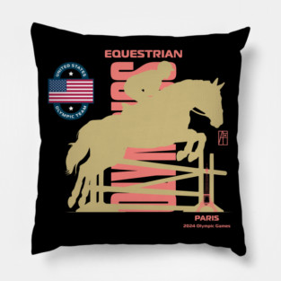 PARIS - Team USA - OLYMPICS 2024 - EQUESTRIAN- 4 Pillow