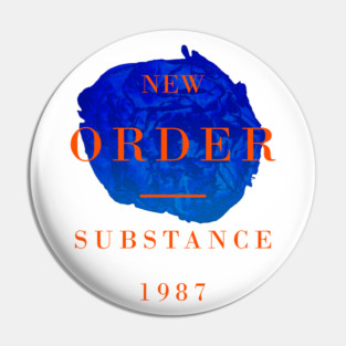New Order Substance 1987 Pin