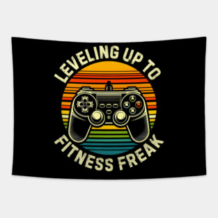 Leveling Up to Fitness Freak Tapestry