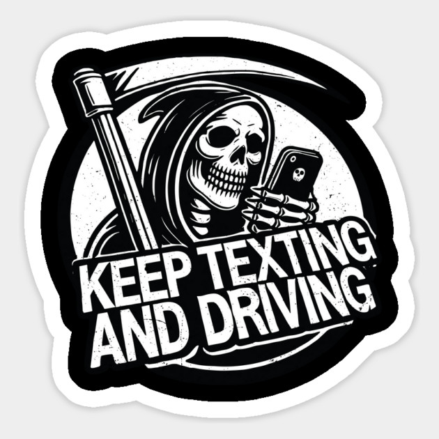 Angel of Death Halloween Death Keep Texting and Driving Magnet by belownormal