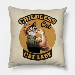 Childless-Cat-Lady Pillow