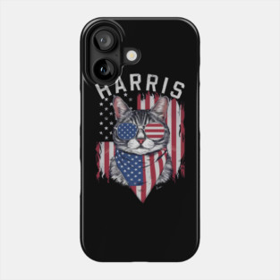Kamala Harris for President 2024, Funny Cat Lady Graphic Phone Case