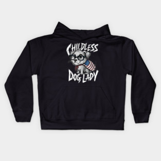 Childless Dog lady Kids Hoodie
