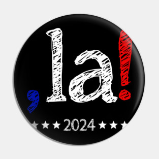 Comma La Cat Lady Kamala Harris Pin