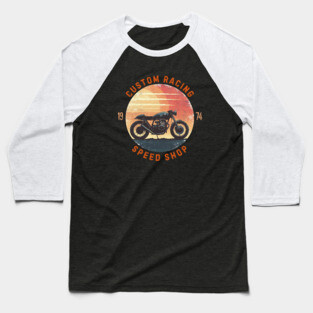 Custom Racing Speed Shop Baseball T-Shirt