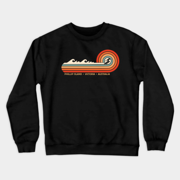 Phillip Island Victoria Australia Crewneck Sweatshirt by Timeless Chaos