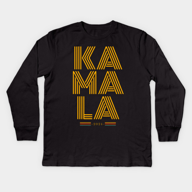 Kamala-Harris Kids Long Sleeve T-Shirt by BlackMeme94