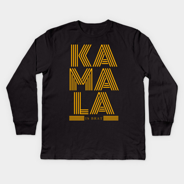 Kamala-Harris-Kamala-Is-Brat Kids Long Sleeve T-Shirt by BlackMeme94