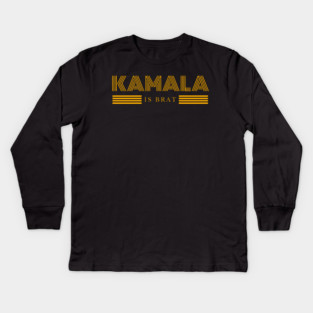 Kamala-Harris-Kamala-Is-Brat Kids Long Sleeve T-Shirt