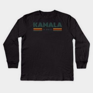 Kamala-Harris-Kamala-Is-Brat Kids Long Sleeve T-Shirt