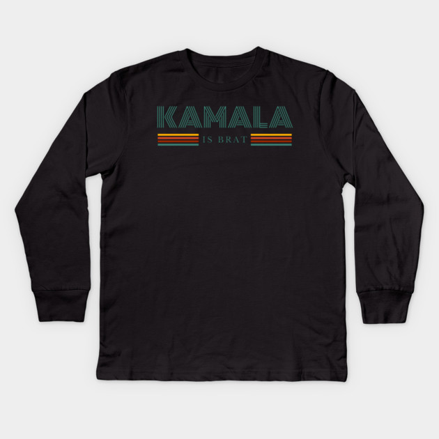 Kamala-Harris-Kamala-Is-Brat Kids Long Sleeve T-Shirt by BlackMeme94
