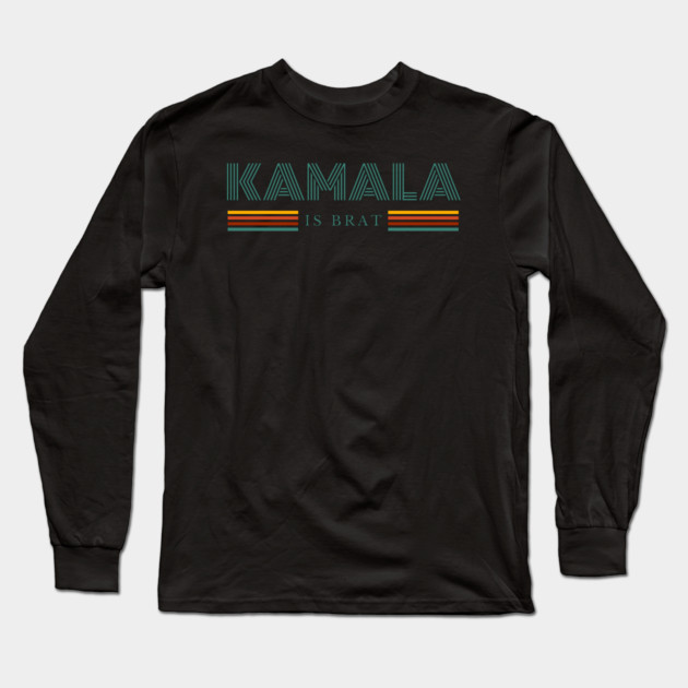 Kamala-Harris-Kamala-Is-Brat Long Sleeve T-Shirt by BlackMeme94