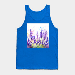 Gratitude Lavender Flowers Tank Top