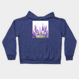 Gratitude Lavender Flowers Kids Hoodie