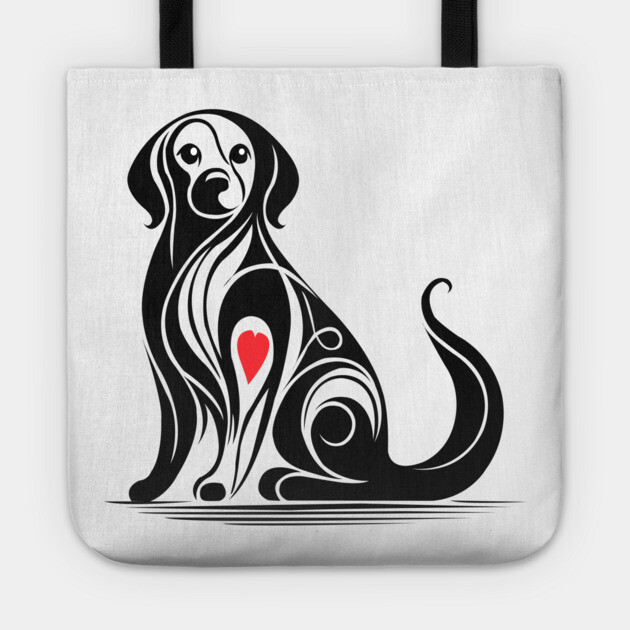 Heart Dog Tote by DickinsonDesign