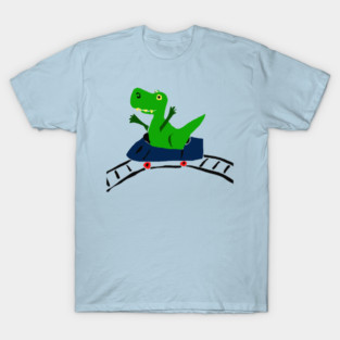 Hilarious T-Rex Dinosaur on Roller Coaster T-Shirt