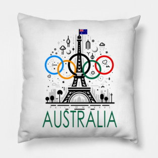 Team Australia . Paris 2024 Olympics. FANART Pillow