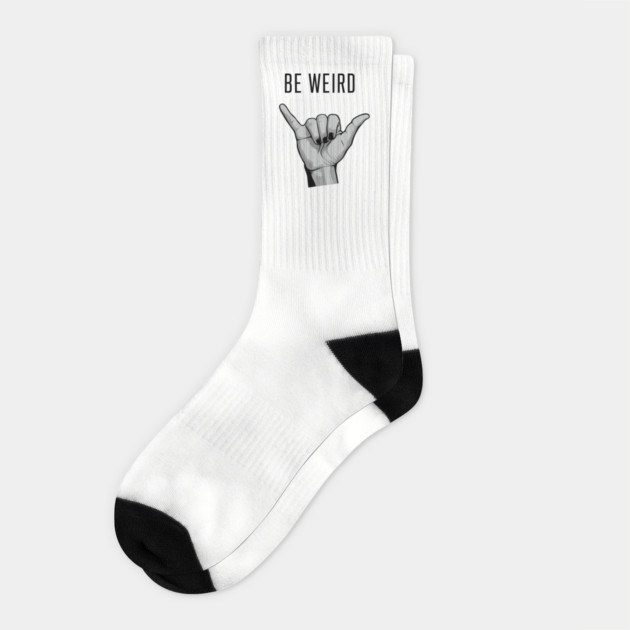 Be Weird Nonconformist Rebel Socks by Anticorporati
