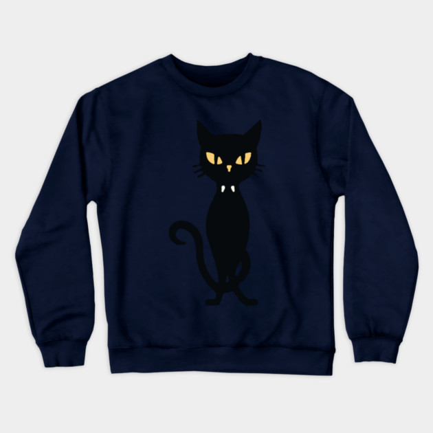 Spooky Vampire Cat Crewneck Sweatshirt by DonWillisJrArt
