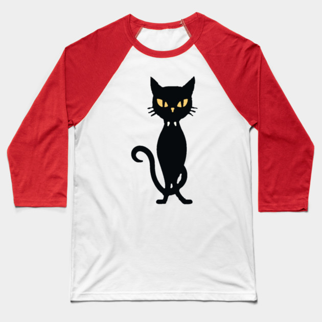 Spooky Vampire Cat Baseball T-Shirt by DonWillisJrArt